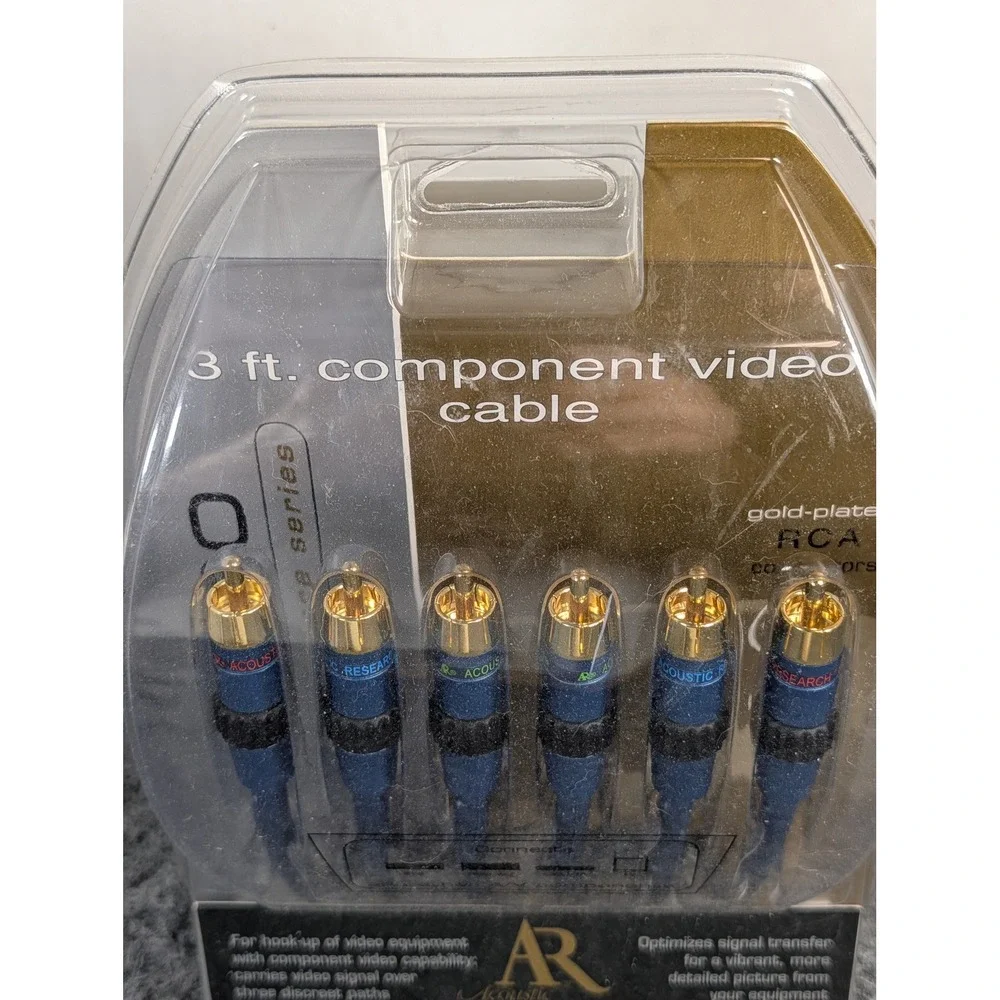 Acoustic Research AP090 Performance Series 3ft Component Video Cable Gold RCA